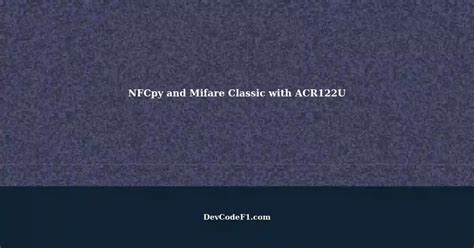 nfcpy acr122u|nfcpy python.